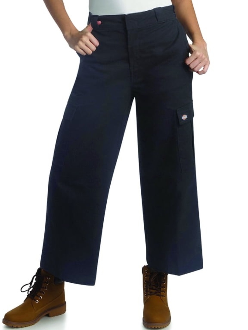 Dickies Women's Wide-Leg Cargo Jeans in Black